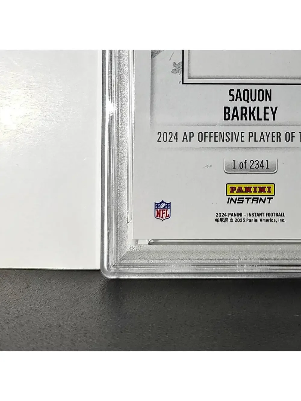 Saquon Barkley 2024 Panini NFL AP Offensive Player of the Year Eagles PSA 9 Mint